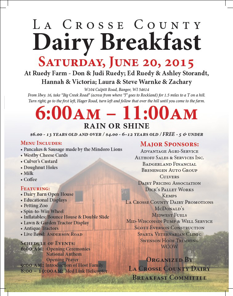 2015 Dairy Breakfast Flyer